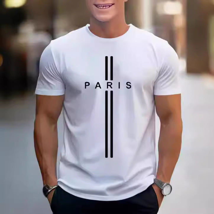Men's Fashion Printed Casual Slim T-shirt Clothsi