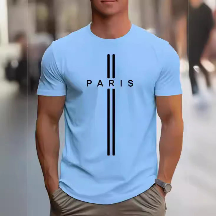 Men's Fashion Printed Casual Slim T-shirt Clothsi