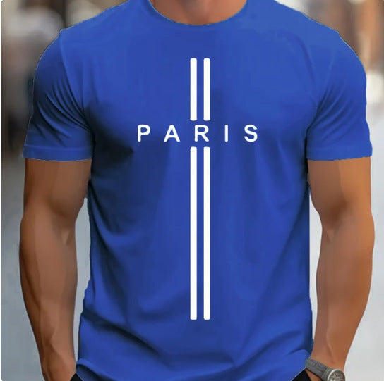 Men's Fashion Printed Casual Slim T-shirt Clothsi