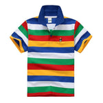 Clothsi CUHK Children’s Striped Polo T-Shirt | 100% Cotton Lapel Short Sleeve for Boys & Girls | Soft & Breathable Kids Casual Top Clothsi