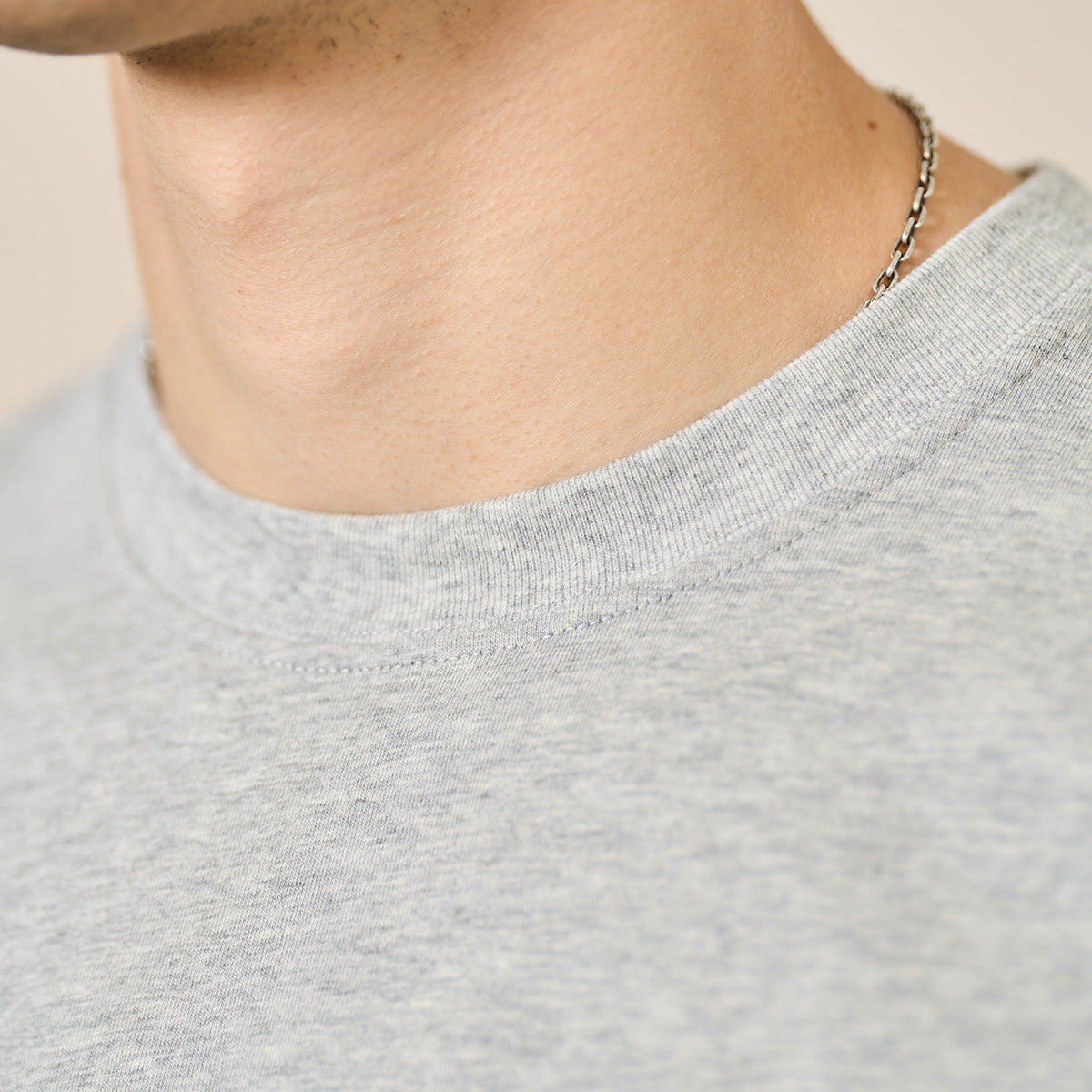 Clothsi Men’s Basic Solid Color Short-Sleeved T-Shirt – Loose Fit Heavy Underwear Tee, Silk-Linen Blend Fabric, Lightweight Summer Top for Youth Casual Wear Clothsi