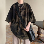 Clothsi Retro Men’s Trendy Loose T-Shirt – Casual Pullover Short Sleeve Tee, Lightweight Thin Fabric, Relaxed Fit Streetwear Top for Everyday Leisure Wear Clothsi