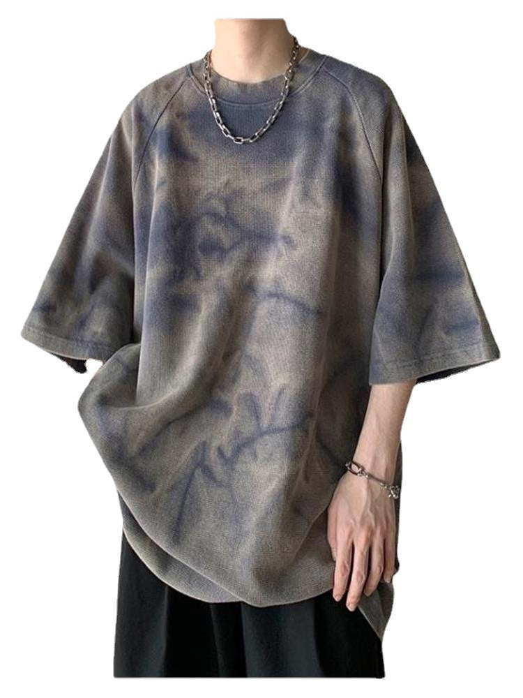 Clothsi Retro Men’s Trendy Loose T-Shirt – Casual Pullover Short Sleeve Tee, Lightweight Thin Fabric, Relaxed Fit Streetwear Top for Everyday Leisure Wear Clothsi