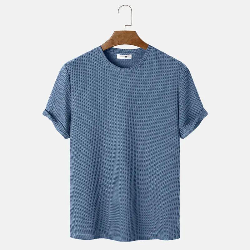 Clothsi Men’s Summer Solid Color T-Shirt | Round Neck Long Sleeve Slim Fit Top | Lightweight Polyester Rayon Basic Tee 2024 Clothsi