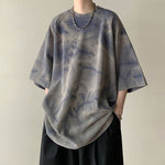 Clothsi Retro Men’s Trendy Loose T-Shirt – Casual Pullover Short Sleeve Tee, Lightweight Thin Fabric, Relaxed Fit Streetwear Top for Everyday Leisure Wear Clothsi