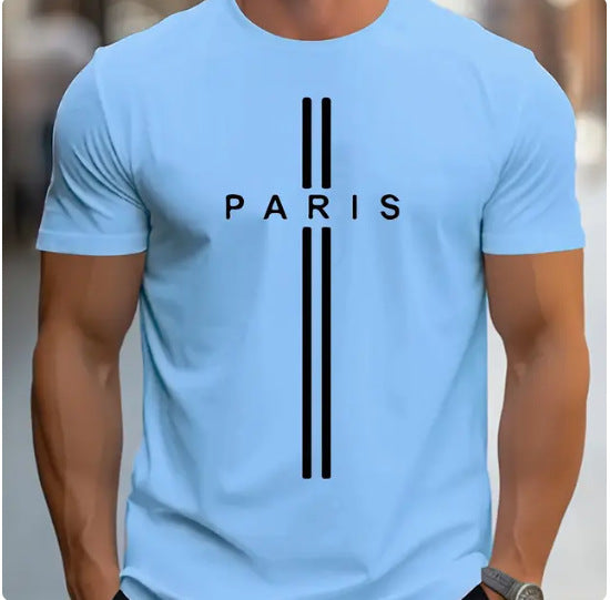 Men's Fashion Printed Casual Slim T-shirt Clothsi