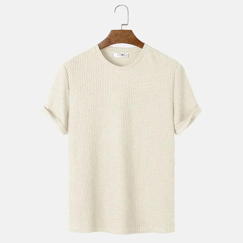 Clothsi Men’s Summer Solid Color T-Shirt | Round Neck Long Sleeve Slim Fit Top | Lightweight Polyester Rayon Basic Tee 2024 Clothsi